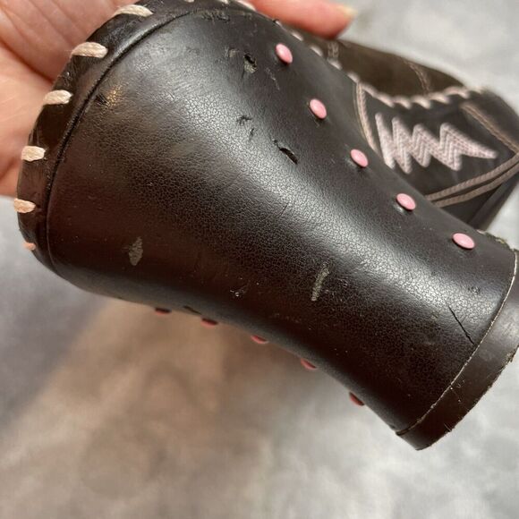 Sonora Western Heeled Mules Clogs Womens 8M Brown Suede Leather Slip On Shoes - Picture 10 of 11